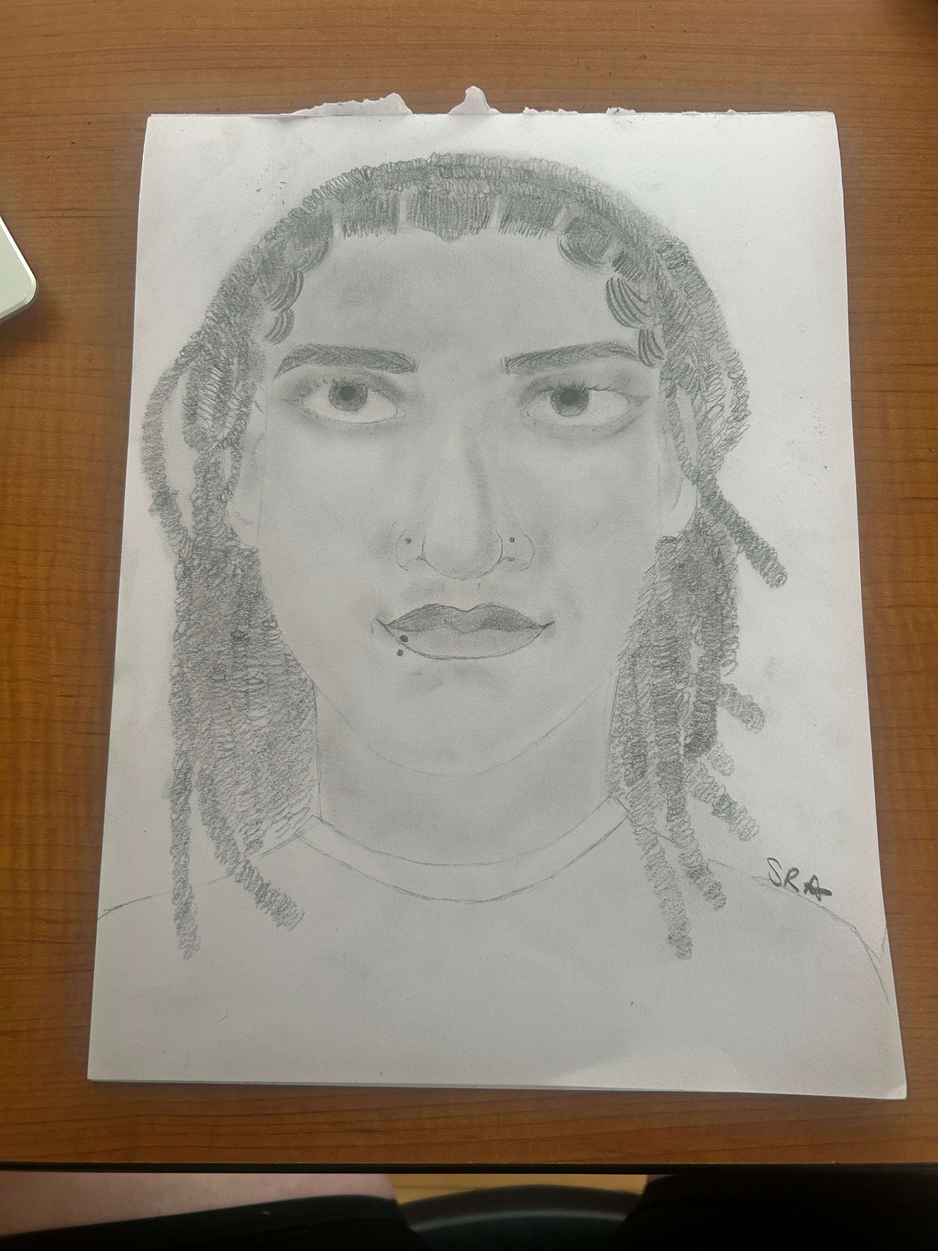 Realistic drawing commission portrait